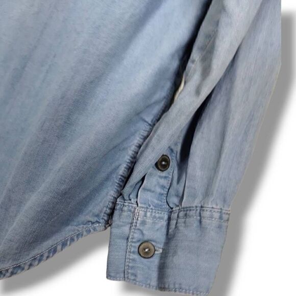 Sanctuary Blue Denim LS Shirt Sz S - Picture 8 of 9